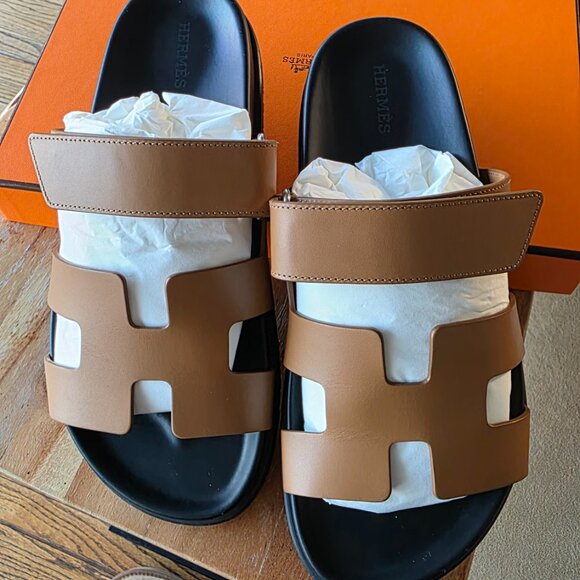 Hermes Chypre sandal in color "Naturel" Size: 38 - Picture 1 of 15